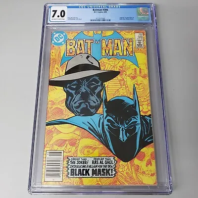 Buy Batman #386 CGC 7.0 OWTW Pages NEWSSTAND 1st App. Black Mask DC Comics 1985 • 71.12£