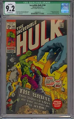 Buy Incredible Hulk #140 Cgc 9.2 1st Jarella • 198.58£