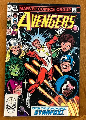 Buy Avengers 232 . 1st Appearance Of Eros As Starfox . NM/NM- . 1983 • 9.53£