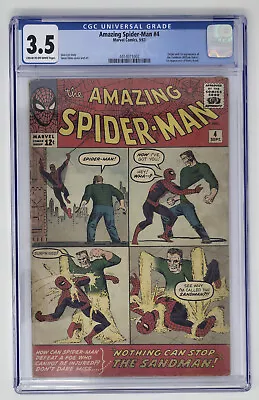 Buy Amazing Spider-Man #4 CGC 3.5 VG- 1st Sandman By Stan Lee & Steve Ditko • 1,185.91£