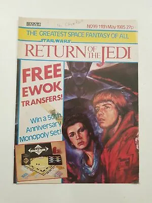 Buy Star Wars Return Of The Jedi Comic Marvel Issue 99 11th May 1985 • 6.99£