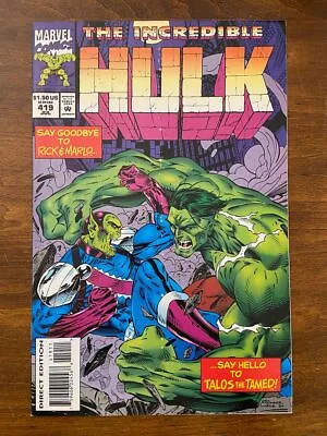 Buy INCREDIBLE HULK #419 (Marvel, 1962) VF Talos The Tamed, Skrulls • 2.38£