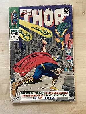 Buy Thor #143 - 1st Enchanters Three! Marvel Comics, Jack Kirby Art, Asgard! • 39.53£