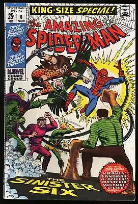 Buy Amazing Spider-Man King Size Annual #6 1969 (VF-) Sinister Six App! L@@K! • 59.29£