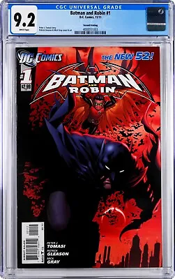 Buy Batman And Robin #1 CGC 9.2 (Nov 2011, DC) Patrick Gleason Cover, 2nd Printing • 31.97£
