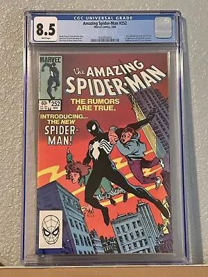 Buy Amazing Spider-Man #252 - 1st Appearance Black Suit - KEY - 1984 CGC 8.5 • 159.90£