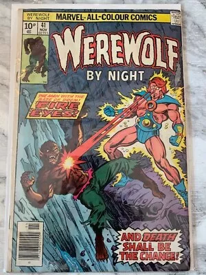 Buy Werewolf By Night 41 1st App Fire Eyes Marvel 1976 1st Print VG Rare 32 Key • 7.99£