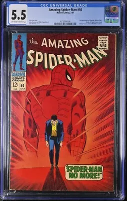Buy Amazing Spider-Man #50 Marvel Comics, 7/67 CGC 5.5 • 711.55£
