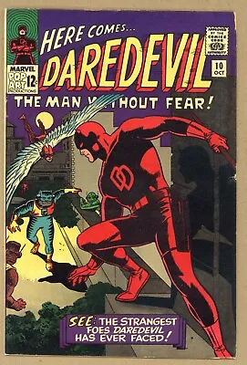 Buy Daredevil 10 (FN) 1st App Ape Man, Bird Man, Cat Man, Frog Man! 1965 Marvel W979 • 63.07£