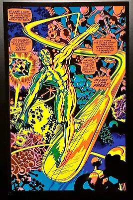 Buy Marvel Third Eye Black Light Greeting Card-Silver Surfer From Fantastic Four #76 • 8.49£