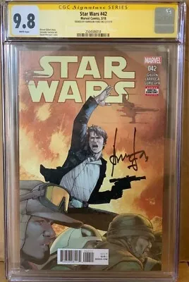 Buy Han Solo CGC 9.8 Signed Harrison Ford Star Wars #42 Marvel Comic Sig Series • 1,518.12£