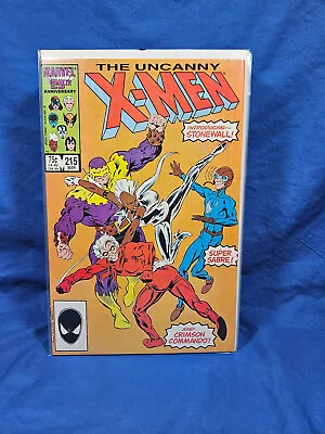 Buy Uncanny X-Men 215 (1987) Direct VF+ 1st Crimson Commando Stonewall Super Sabre • 2.36£