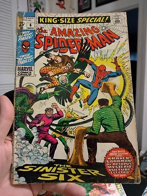 Buy Amazing Spiderman Annual 6! Low Grade. Reprint Of 1st App. Of The Sinister Six! • 21.34£