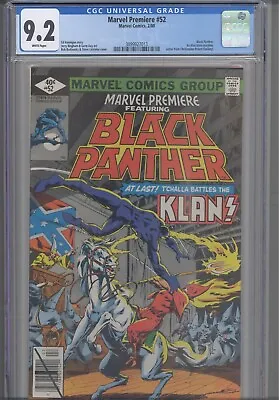 Buy Marvel Premiere #52 CGC 9.2 1980 Marvel Comics Black Panther - KKK Storyline • 79.12£