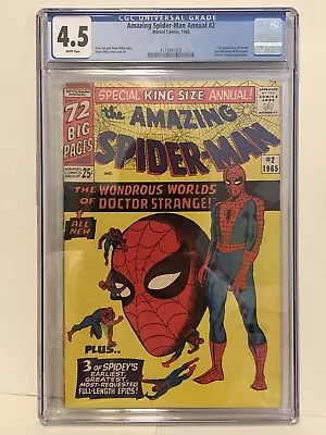 Buy The Amazing Spider-Man # 2 Special King-Size Annual 1965 CGC 4.5 Graded 🕷️ • 138.36£
