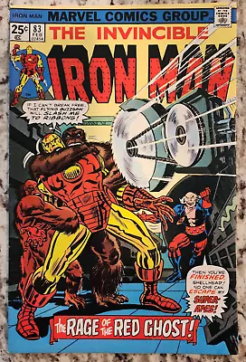 Buy IRON MAN #83 Red Ghost! 1976 Marvel Bronze (9.0) Near Mint- • 13.59£