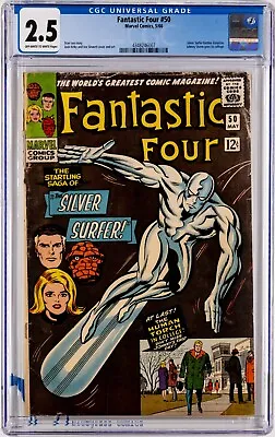 Buy Fantastic Four #50 - Silver Surfer Battles Galactus - Affordable Key - CGC 2.5 • 200.07£