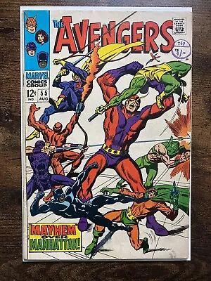 Buy Marvel Comics The Avengers #55 Vol 1 1968 1st Full Appearance Of Ultron VG • 29.99£