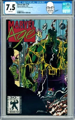 Buy George Perez Pedigree Copy CGC 7.5 Marvel Age #118 Hulk Art 1st Maestro Preview • 80.05£
