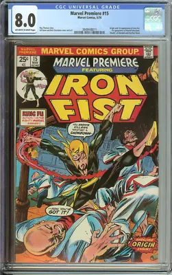 Buy Marvel Premiere #15 Cgc 8.0 Ow/wh Pages // Origin + 1st App Iron Fist  Id: 39074 • 262.13£