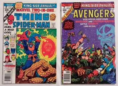Buy *marvel Two-in-one Annual #2&avengers Annual #7*death Of Thanos*death Of Warlock • 40.15£