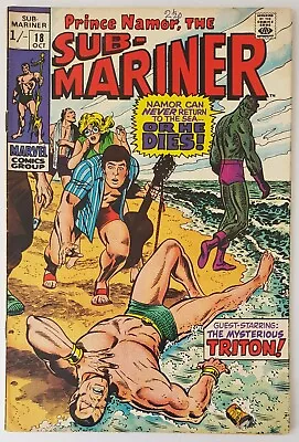 Buy Sub-mariner #18, Marvel Comics 1969, Triton Apps, Silver Age • 8.99£