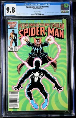 Buy Spectacular Spider-man #115 Cgc 9.8 White Pages Newsstand Dr Strange 1986 • 279.79£