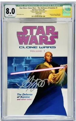 Buy Star Wars Clone Wars,The Defence Of Kamino #1 CGC 8.0 Signed Samuel L Jackson !! • 435£