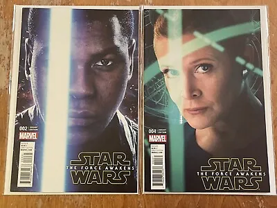 Buy Star Wars: The Force Awakens 2 & 4 (2016) 1:15 Movie Photo Variants ~ Finn, Leia • 26.09£