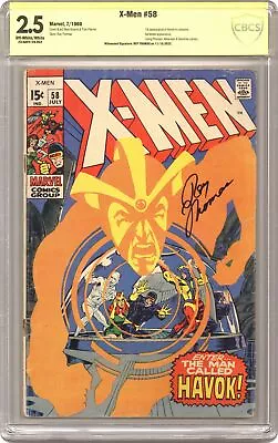Buy Uncanny X-Men #58 CBCS 2.5 SS Roy Thomas 1969 23-0AF5128-052 • 115.93£