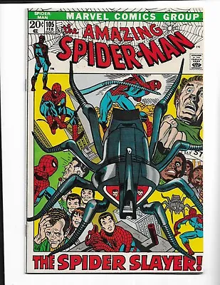 Buy Amazing Spider-man 105 - F/vf 7.0 - Norman Osborn - Gwen Stacy - Aunt May (1972) • 43.48£
