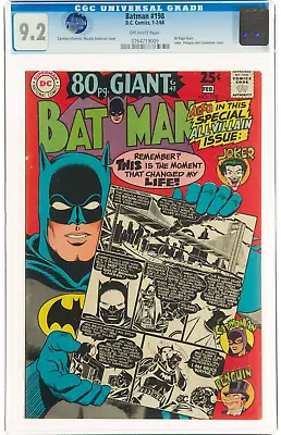 Buy Batman #198 (DC, 1968) CGC NM- 9.2 Off-white Pages 80 Page Giant Joker Cover • 384.72£