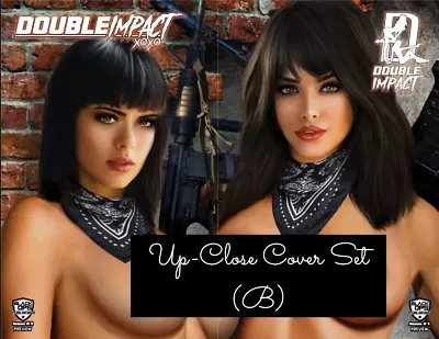 Buy Double Impact #1 Preview Piper Rudich Connecting Cover Set (B) Black Ops LTD 200 • 40.01£