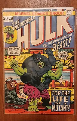 Buy Incredible Hulk #161 (Marvel Comics, 1973) VF- Beast Appearance Mimic • 79.43£