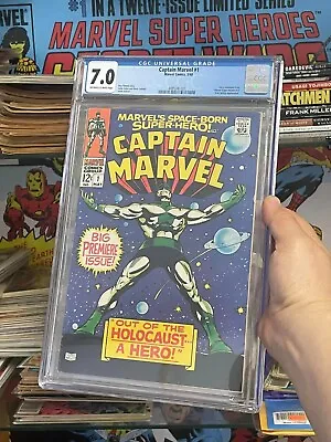 Buy Captain Marvel #1 (CGC 7.0 - 1973) Roy Thomas. Colan. Key 1st Issue. • 197.65£