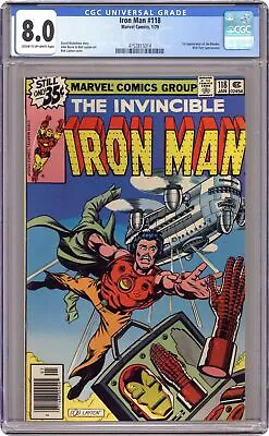 Buy Iron Man #118 CGC 8.0 1979 4152815014 1st App. James Rhodes • 63.54£
