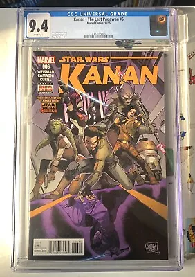 Buy Kanan The Last Padawan #6 CGC 9.4 Star Wars 1st Appearances!!! KEY BOOK!!! • 78.87£