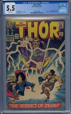 Buy Thor #129 Cgc 5.5 1st Ares Hercules Pluto Zeus Jack Kirby • 122.72£