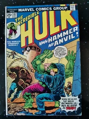 Buy The Incredible Hulk #183, 3rd Wolverine, 1st Hammer & Anvil. Marvel 1974.FN Cdtn • 57£