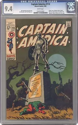 Buy Captain America #113 CGC 9.4 1969 1202523001 • 599.64£
