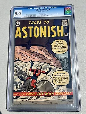 Buy Tales To Astonish 36 - Cgc - Vg/f 5.0 - 3rd Appearance Of Ant-man (1962) • 239.86£