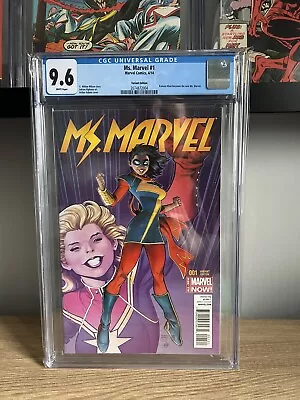 Buy Ms. Marvel #1  1:50 Art Adams Variant CGC 9.6 Kamala Khan  Front Has Newton Ring • 150£