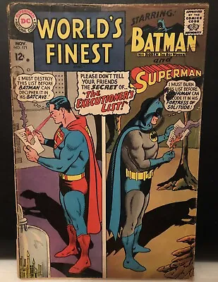 Buy World's Finest Comics #171 Comic , Dc Comics Superman Batman Silver Age 2.0 • 2£