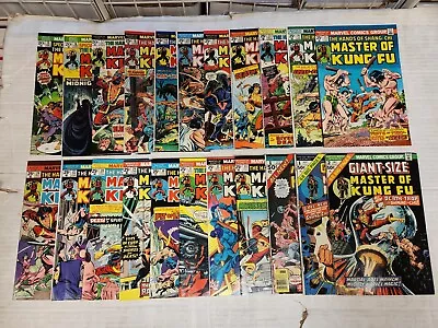 Buy Master Of Kung Fu Lot Of 22 1st Appearance Shang-Chi 15-33 Annuals Marvel 1973 • 241.10£