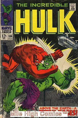 Buy HULK  (1962 Series) (#1-6, #102-474, #600-635)(INCREDIBLE)(MV) #106 Fair • 10.25£