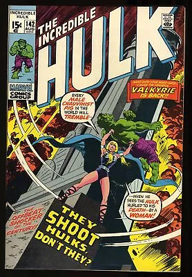 Buy Incredible Hulk #142 VF 8.0 1st New Valkyrie! Herb Trimpe Art! Marvel 1971 • 50.37£