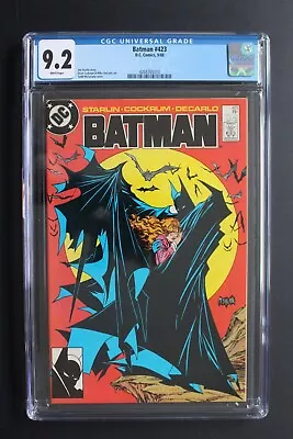 Buy BATMAN #423 Classic TODD McFARLANE Cover 1988 STARLIN Story 1st Print CGC 9.2 • 212.67£