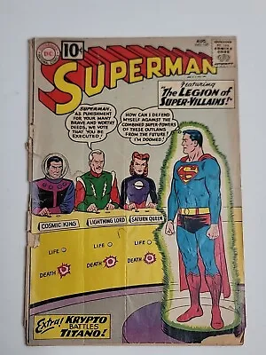 Buy 1961 DC Comics 10ç Superman #147 1st App. Legion Super Villains Approx. Good 2.0 • 31.62£