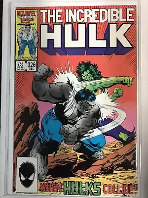 Buy Incredible Hulk #326-high Grade-1st Green Hulk Battles Gray Hulk-bronze Age Key • 16.21£