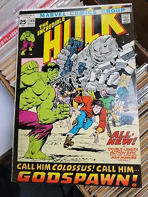 Buy Incredible Hulk #145 (1971) Warehouse Retailer Inventory In VG/VF Condition • 15.24£